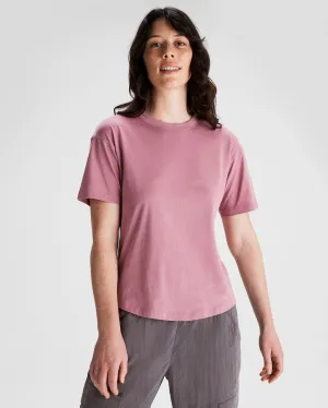 EcoFriendlyMaterial Women's Solid Organic Cotton T-Shirt - Orchid
