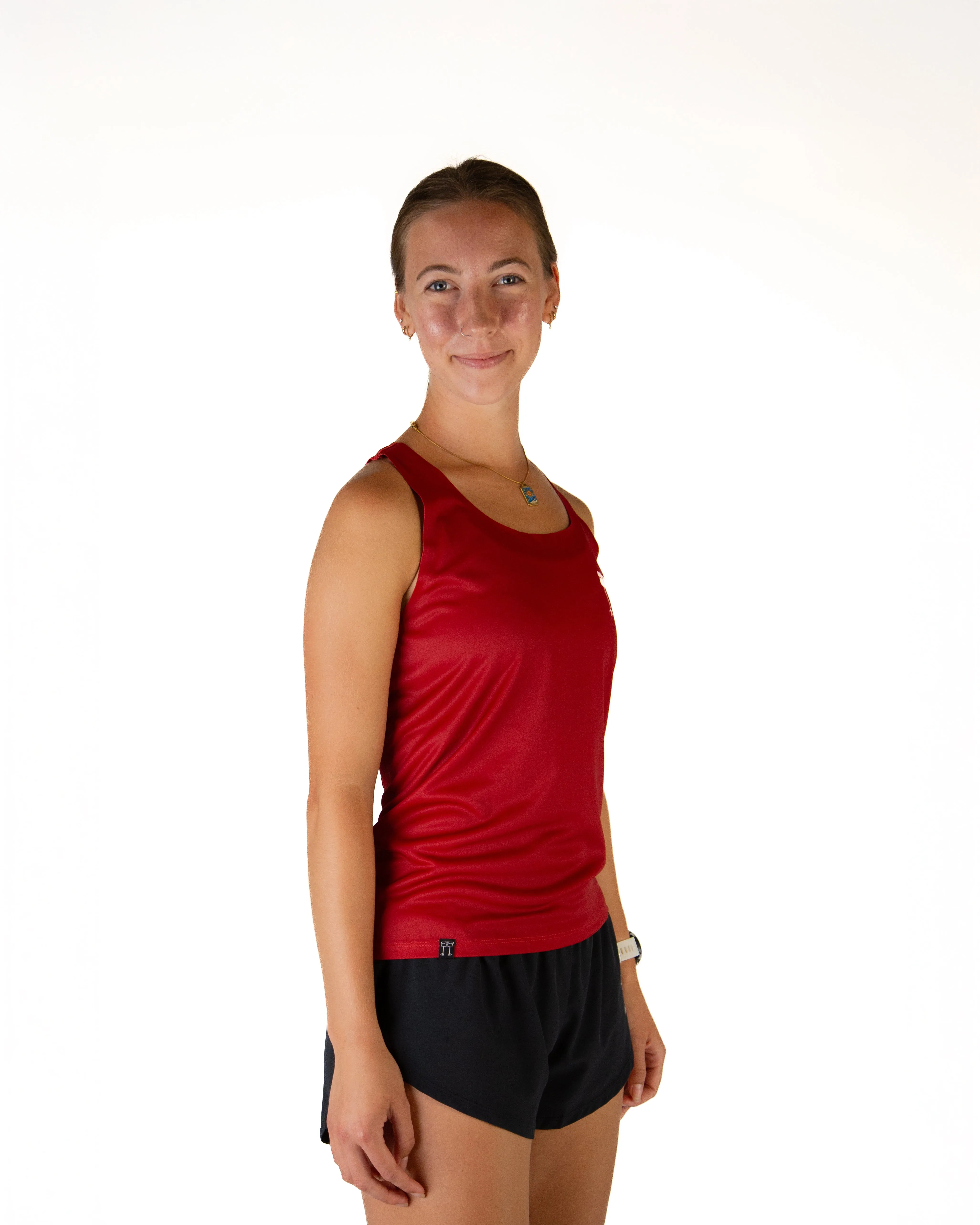 Knee support Stretch Resistance Women's Cardinal Red Performance Singlet