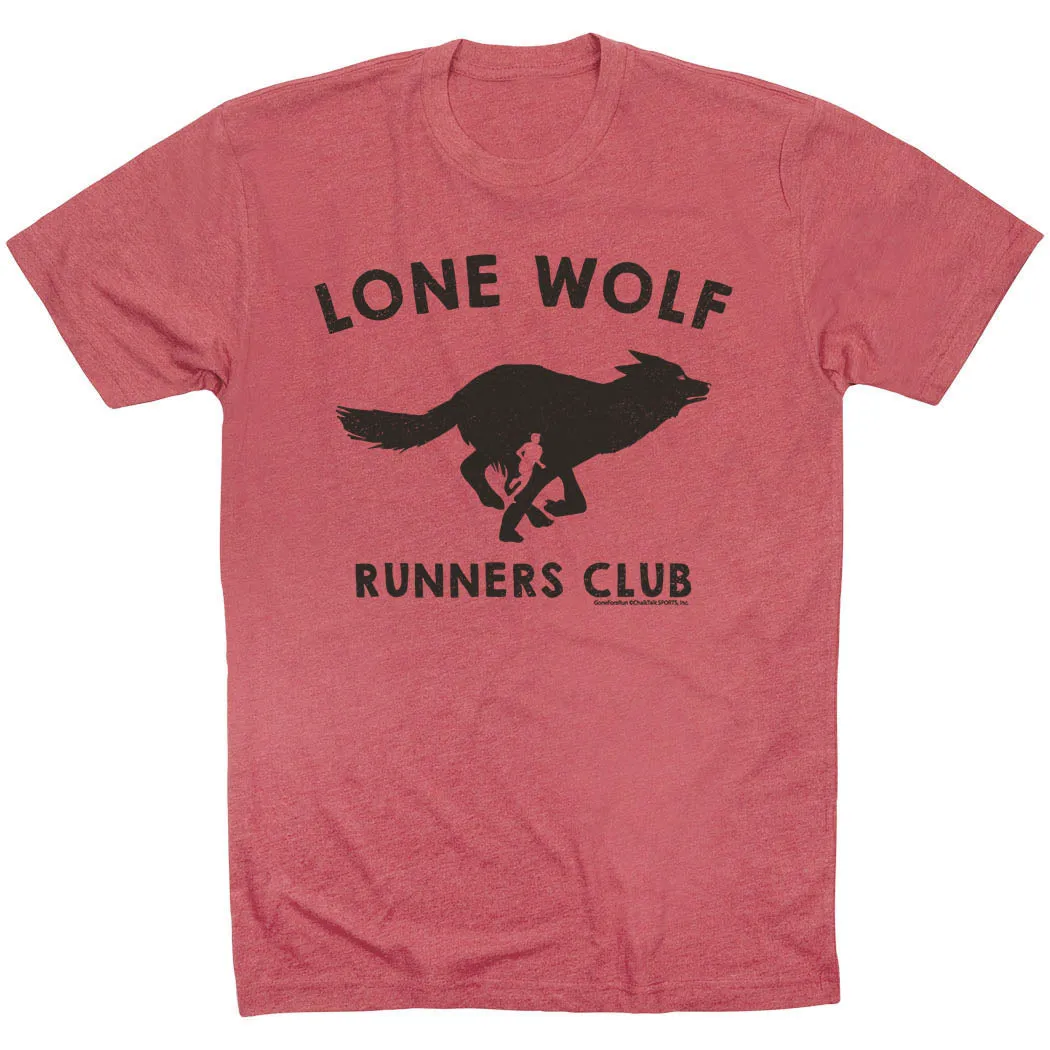 Performance Fit Seam Free Edging Running Short Sleeve T-Shirt - Run Club Lone Wolf