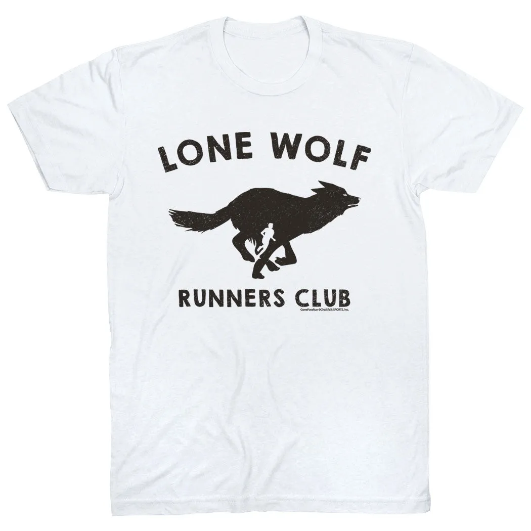 Running Short Sleeve T-Shirt - Run Club Lone Wolf Comfortable Weave