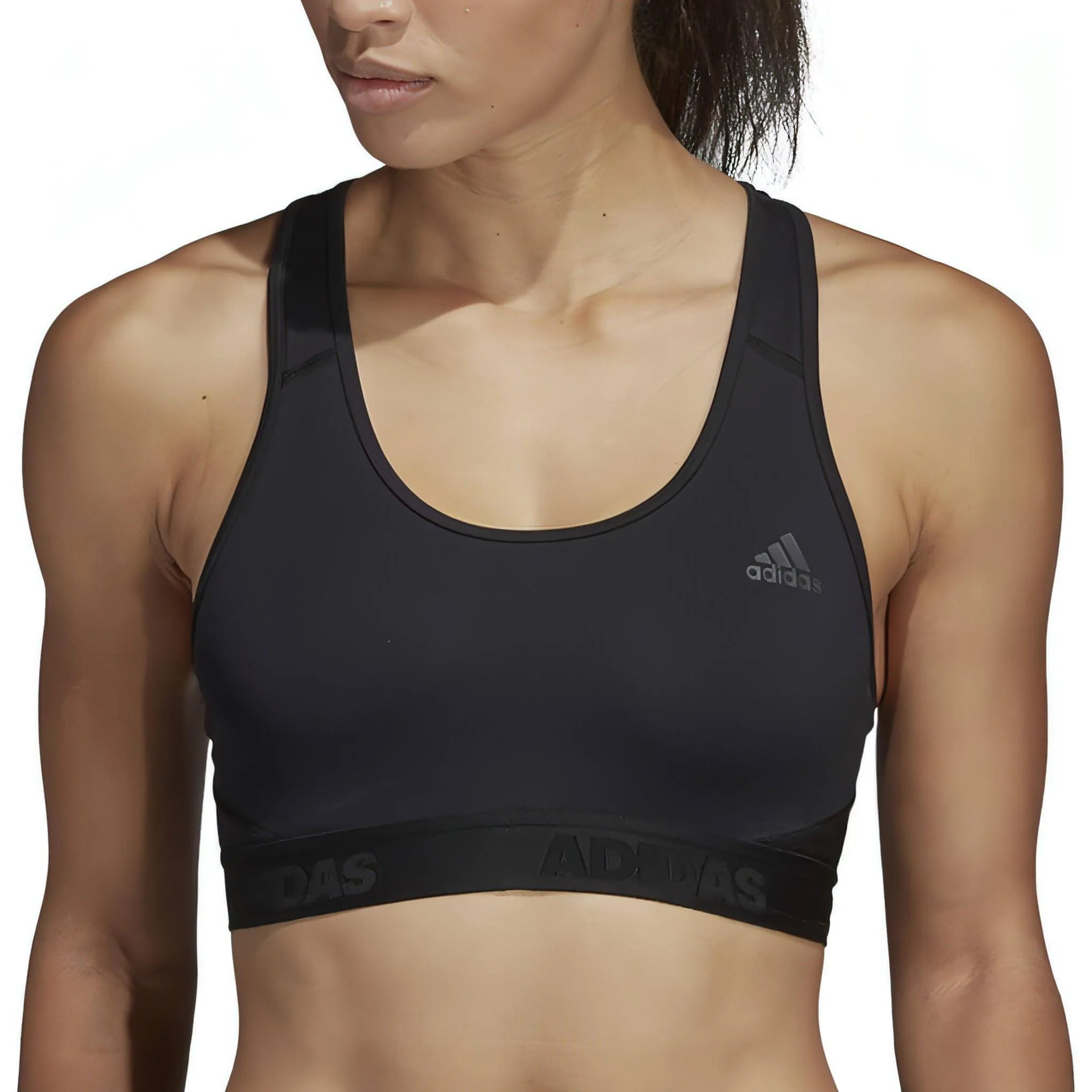adidas Don't Rest AlphaSkin Womens Sports Bra - Black Flexible Fabric