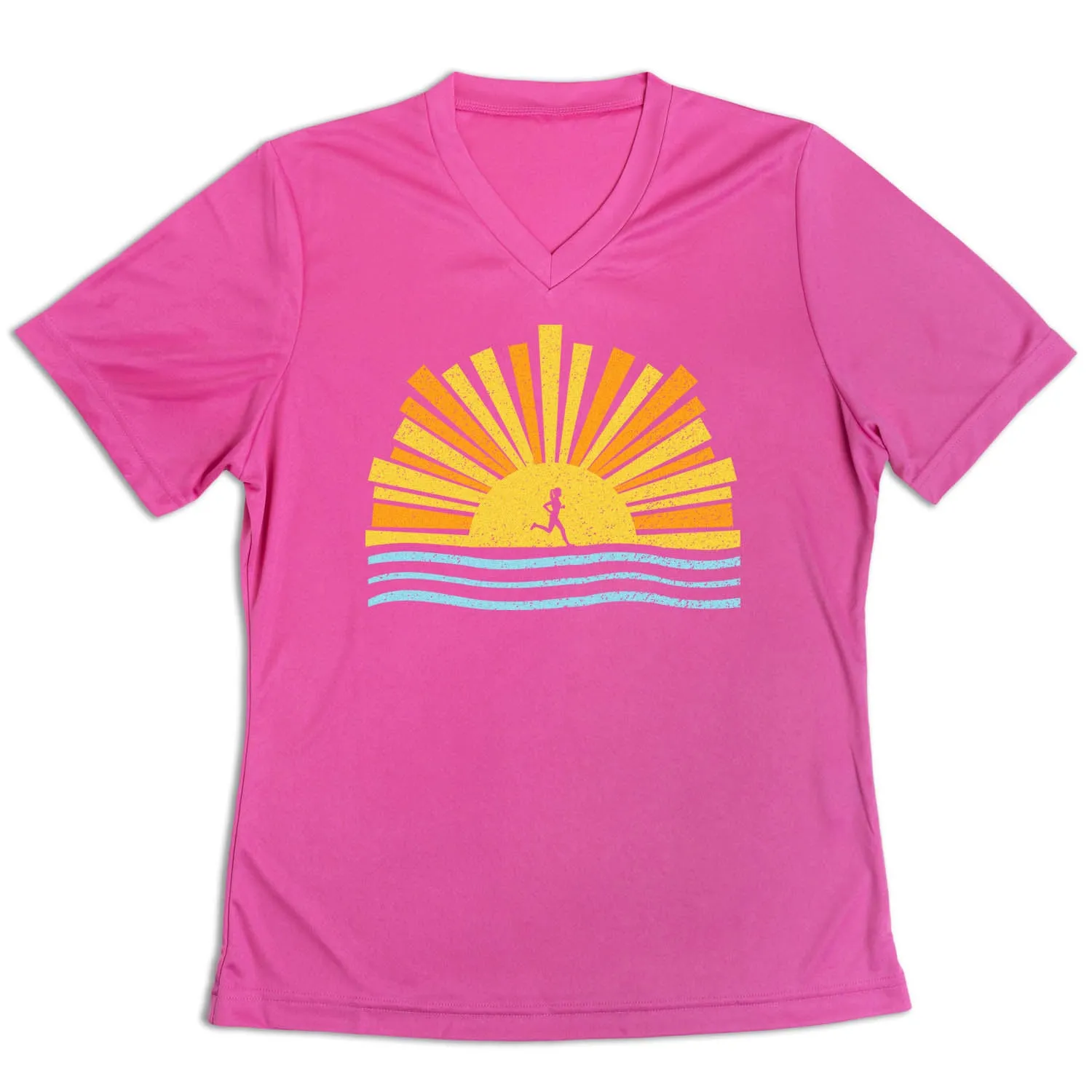 Women's Short Sleeve Tech Tee - Here Comes The Sun Daily Comfort Style Soft and durable