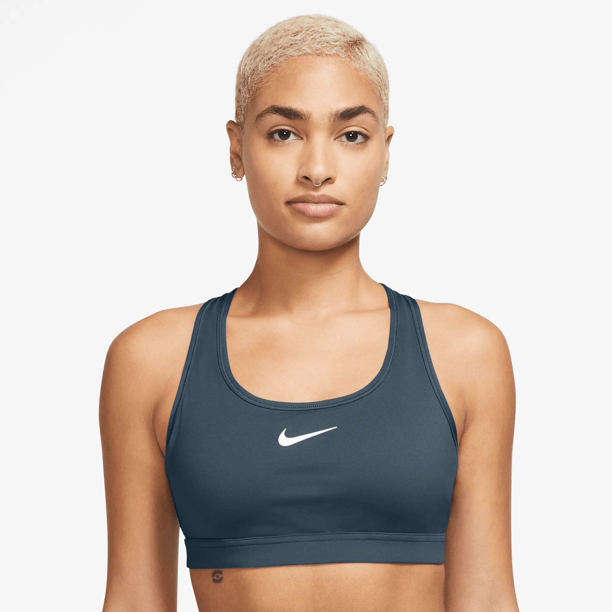Women??s Swoosh Medium Support Sports Bra (478 - Armor Navy/White) Fashion activewear