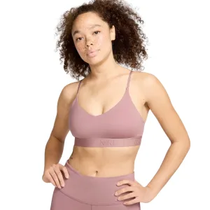 Nike Women's Indy Light-Support Sports Bra Smokey Mauve / Black Seamless Fit
