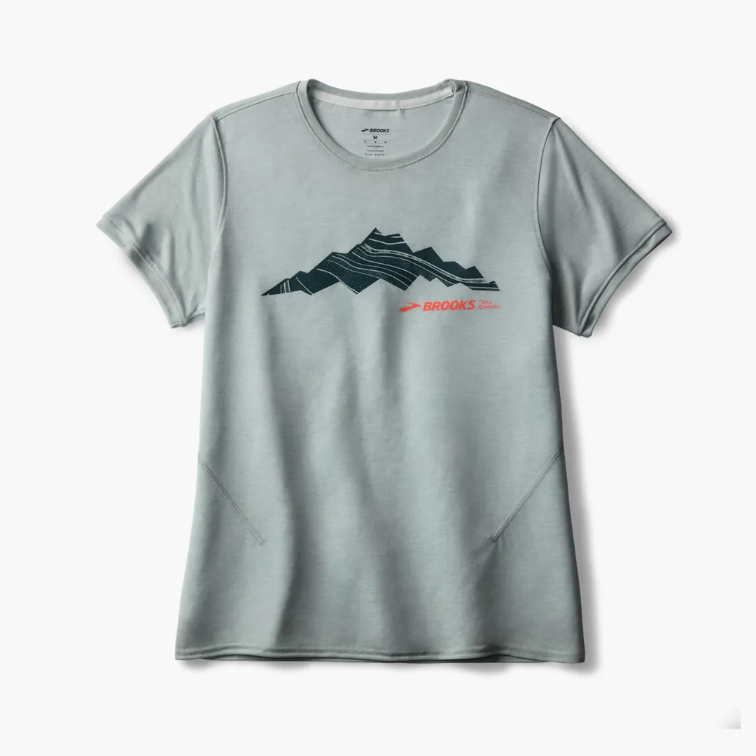 Brooks Womens Distance S/S Tee 3.0 SS25 Longline Hemline Chic Comfort Style