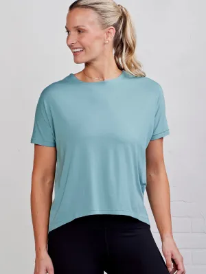 Sporty Fashion Casual layering piece Uptown Luxe Cross Back T-Shirt