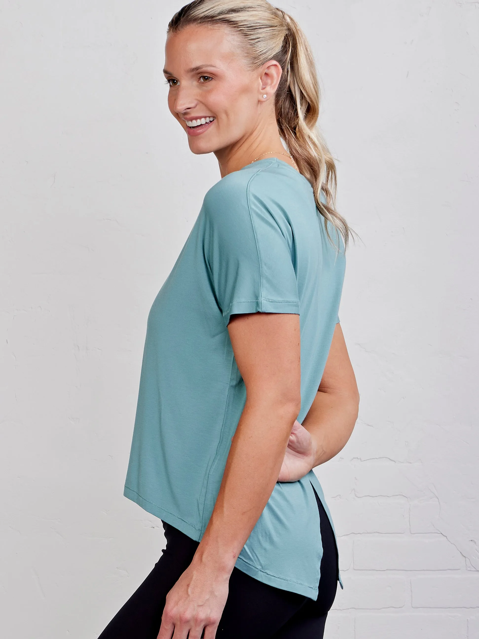 Uptown Luxe Cross Back T-Shirt Light Comfort Style
