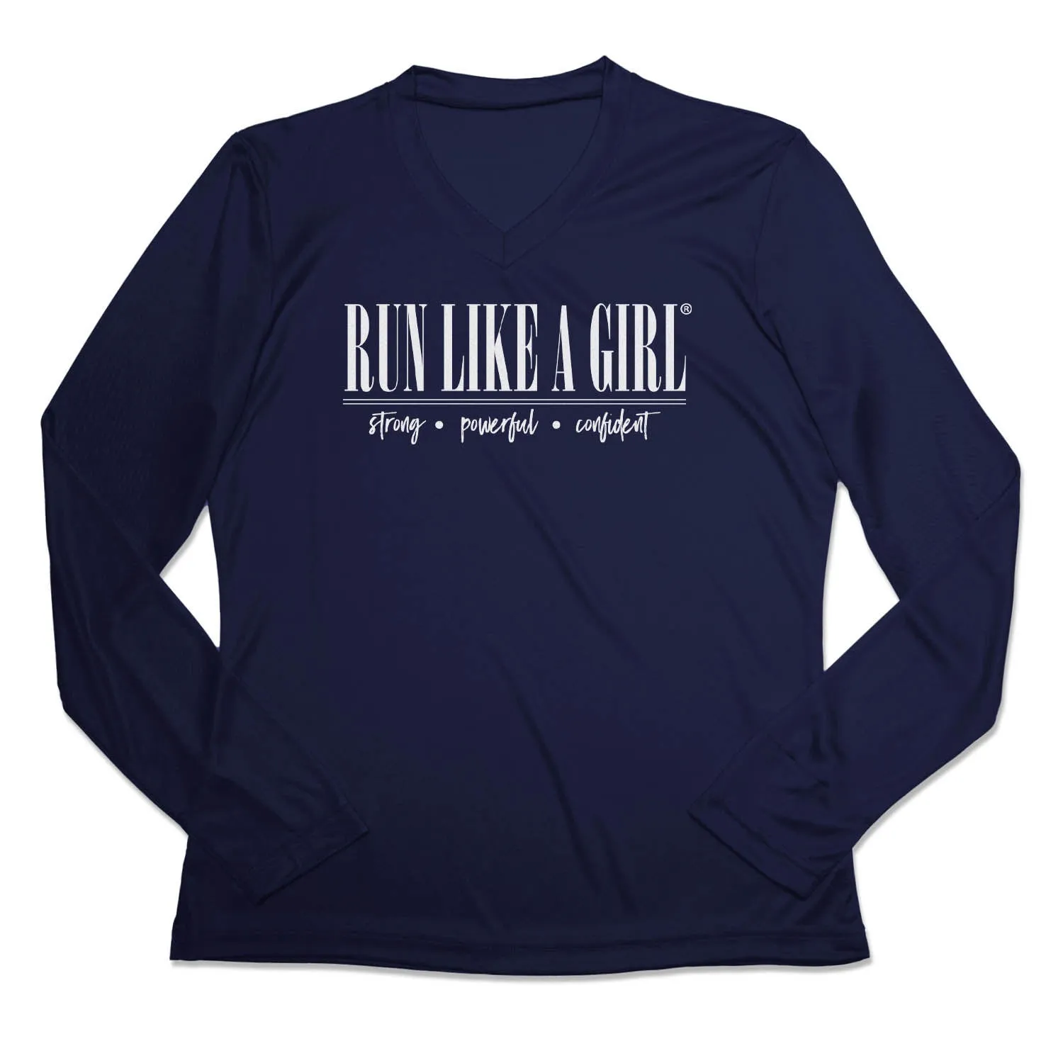 Casual Performance Women's Long Sleeve Tech Tee - Run Like A Girl?