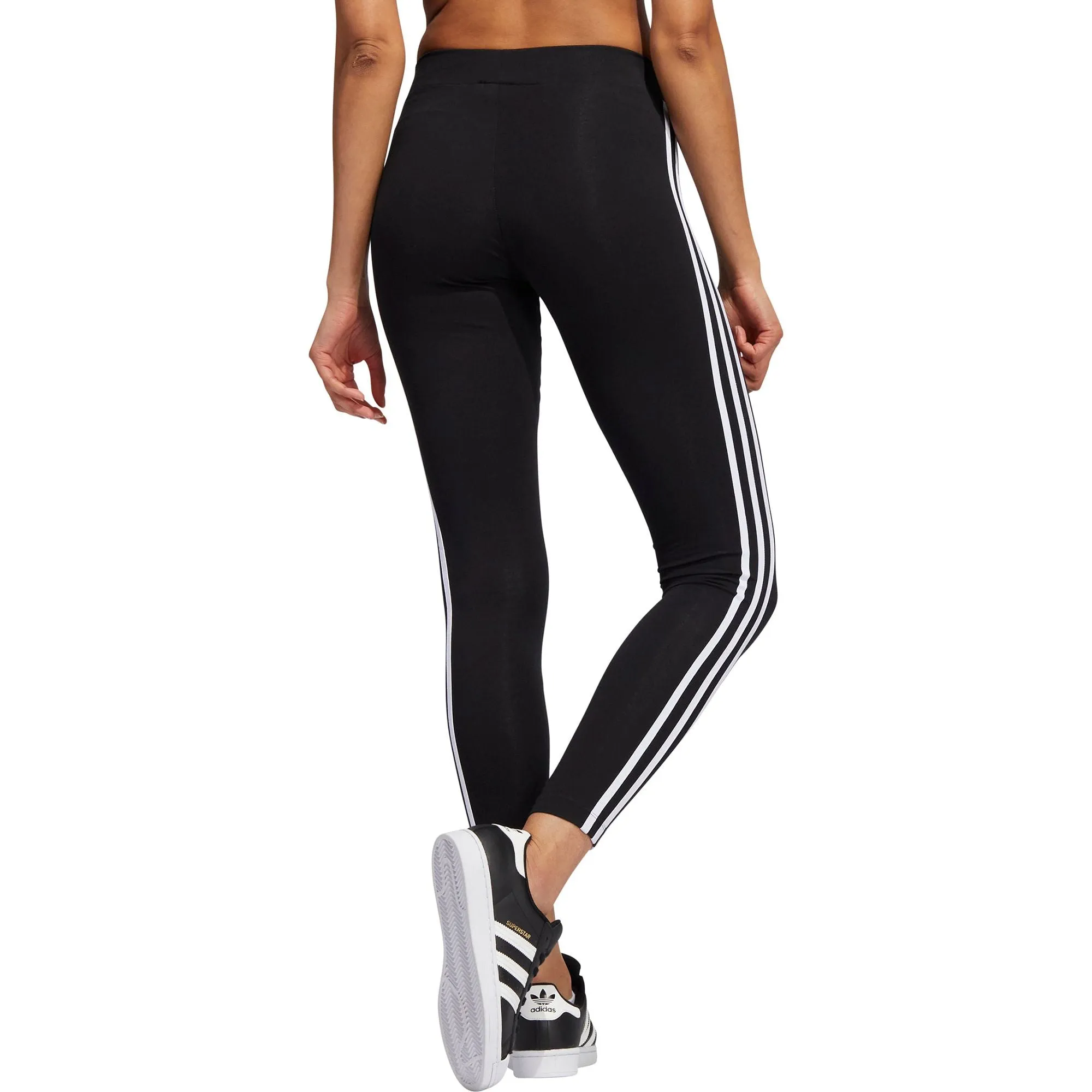 adidas Adicolour Classic 3 Stripes Womens Long Training Tights - Black Fast Dry