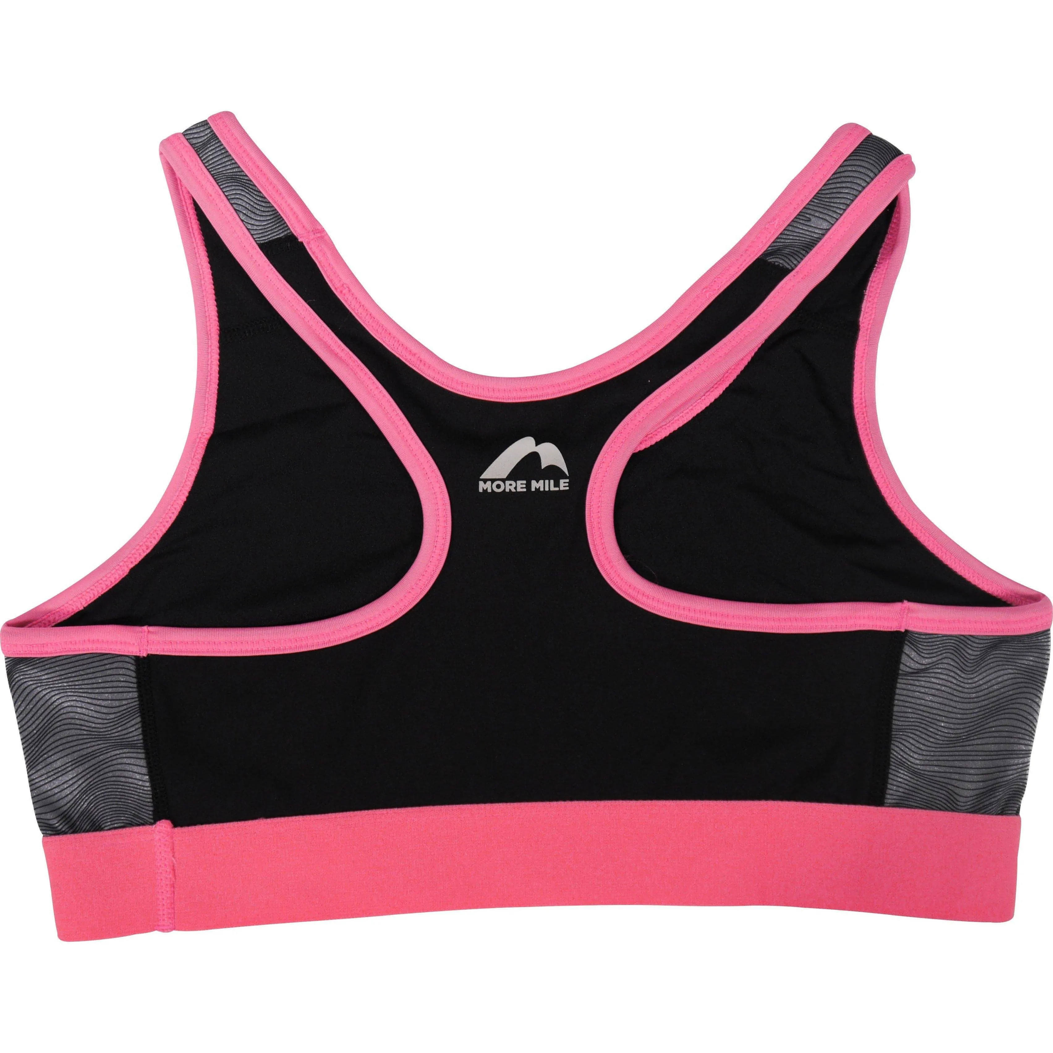 Ribbed waistband seams Soft Structure More Mile Girls Running Crop Top - Grey