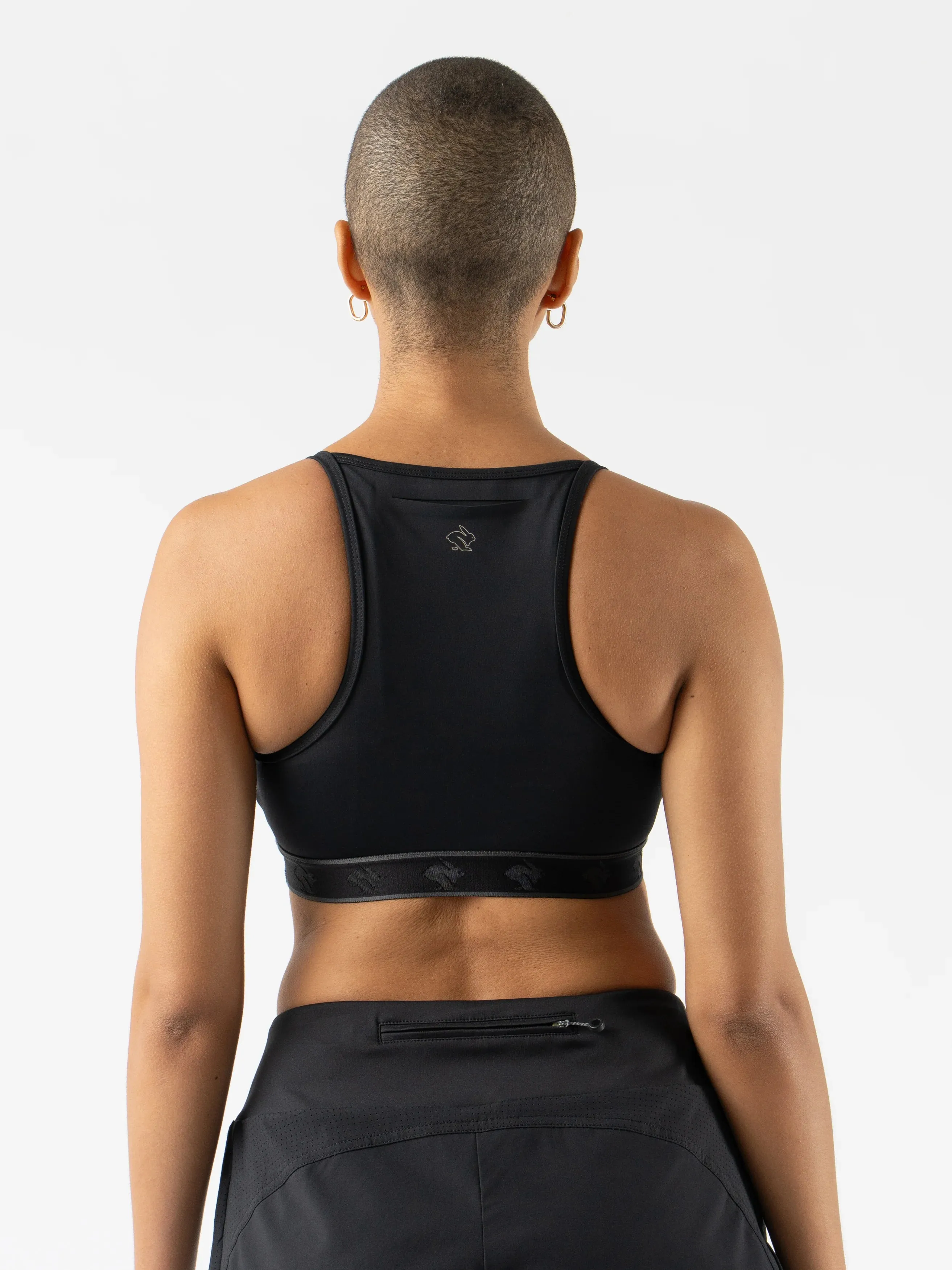 Neutral athletic apparel Thermoregulating Fibers Women's Strappy Pocket Bra (Black)