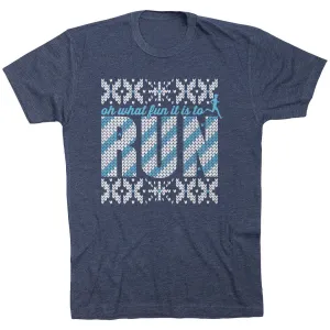Non-toxic FlexibleCollarOptions Running Short Sleeve T-Shirt - Oh What Fun It Is to Run