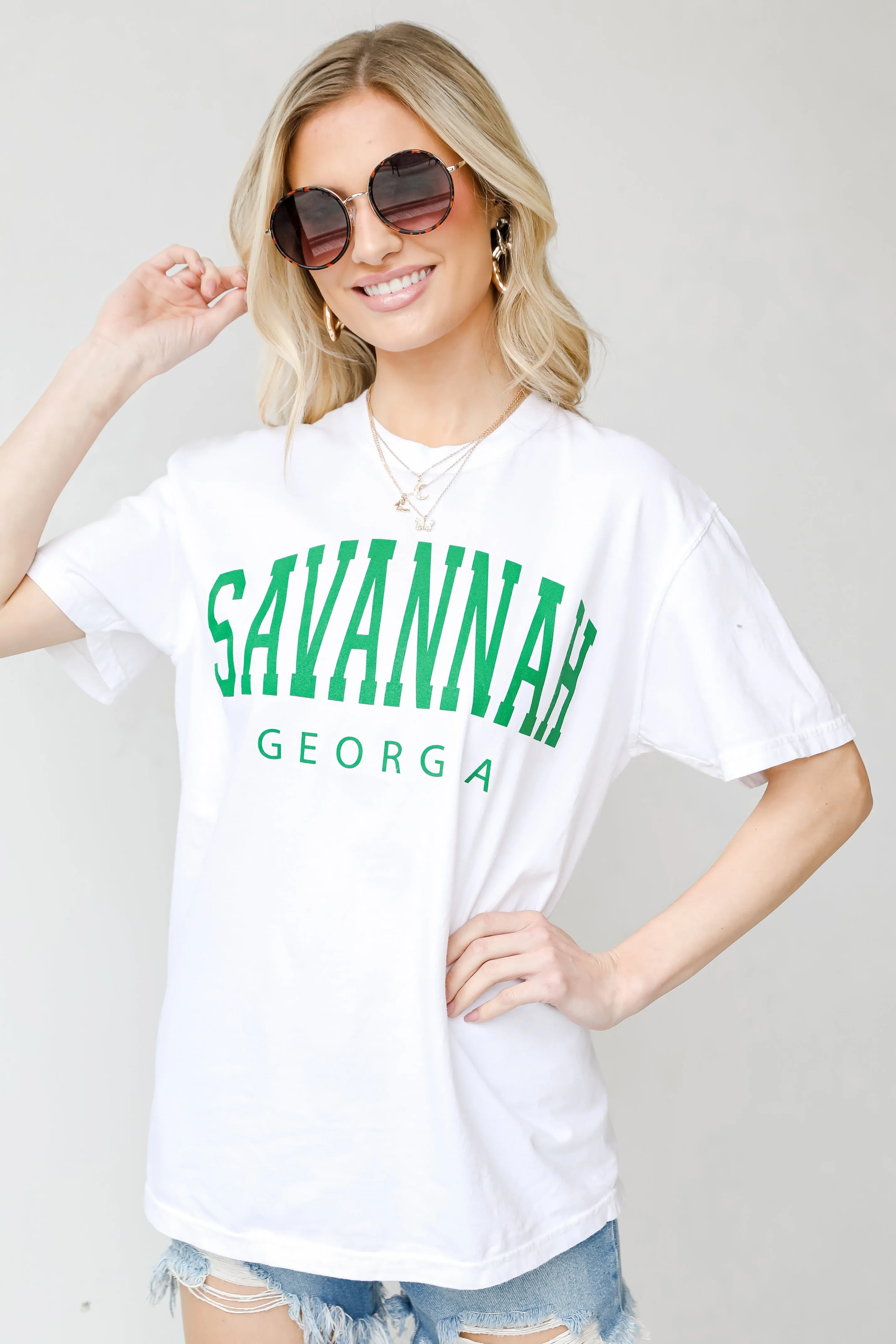 Fashion Fit White Savannah Georgia Tee