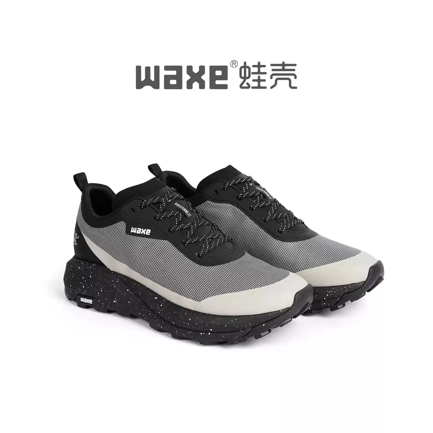 Waxe 095 Dyneema Carbon Plated Trail Running Shoes (Celestial Black) Non Marking Rubber Compound Odor Control Treatment
