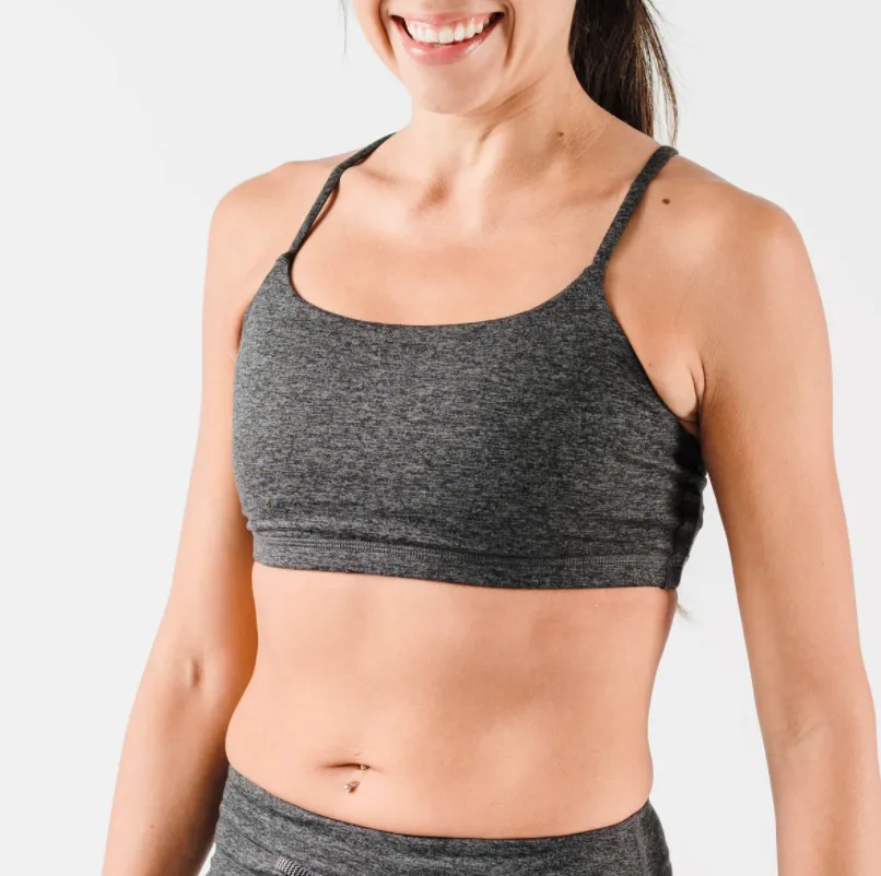 Women's EZ Bra (Charcoal) Multicolor fitness clothes Bright sports gear