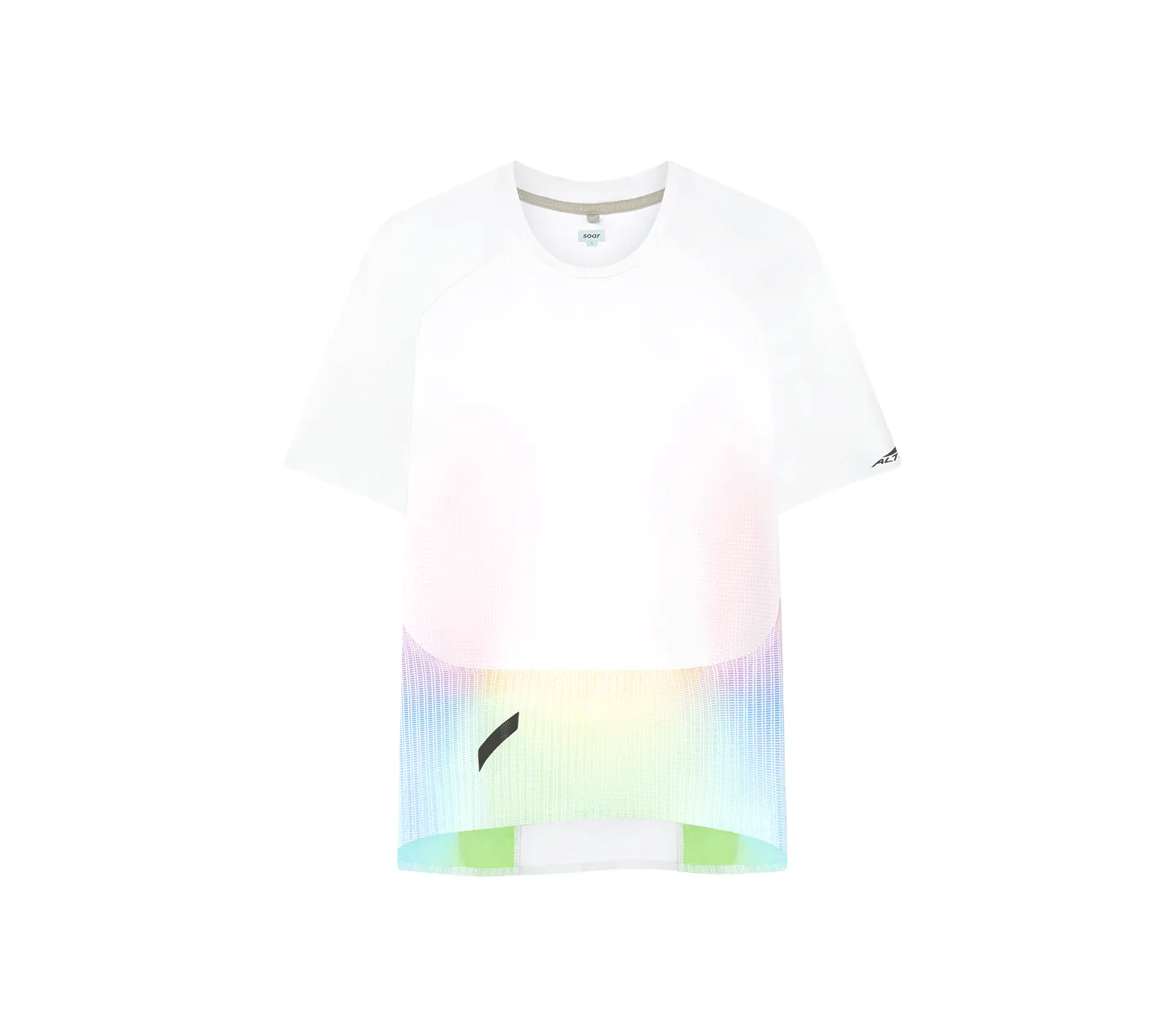 EasyCareFinish Women's SOAR X Altra Trail Race Top | Rainbow/Grey