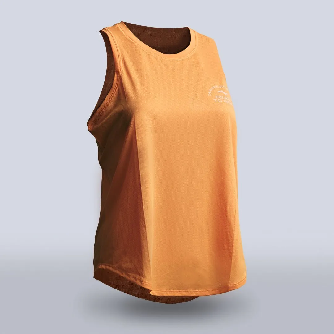 machine washable material Women's Peach Eco-Light Running Singlet