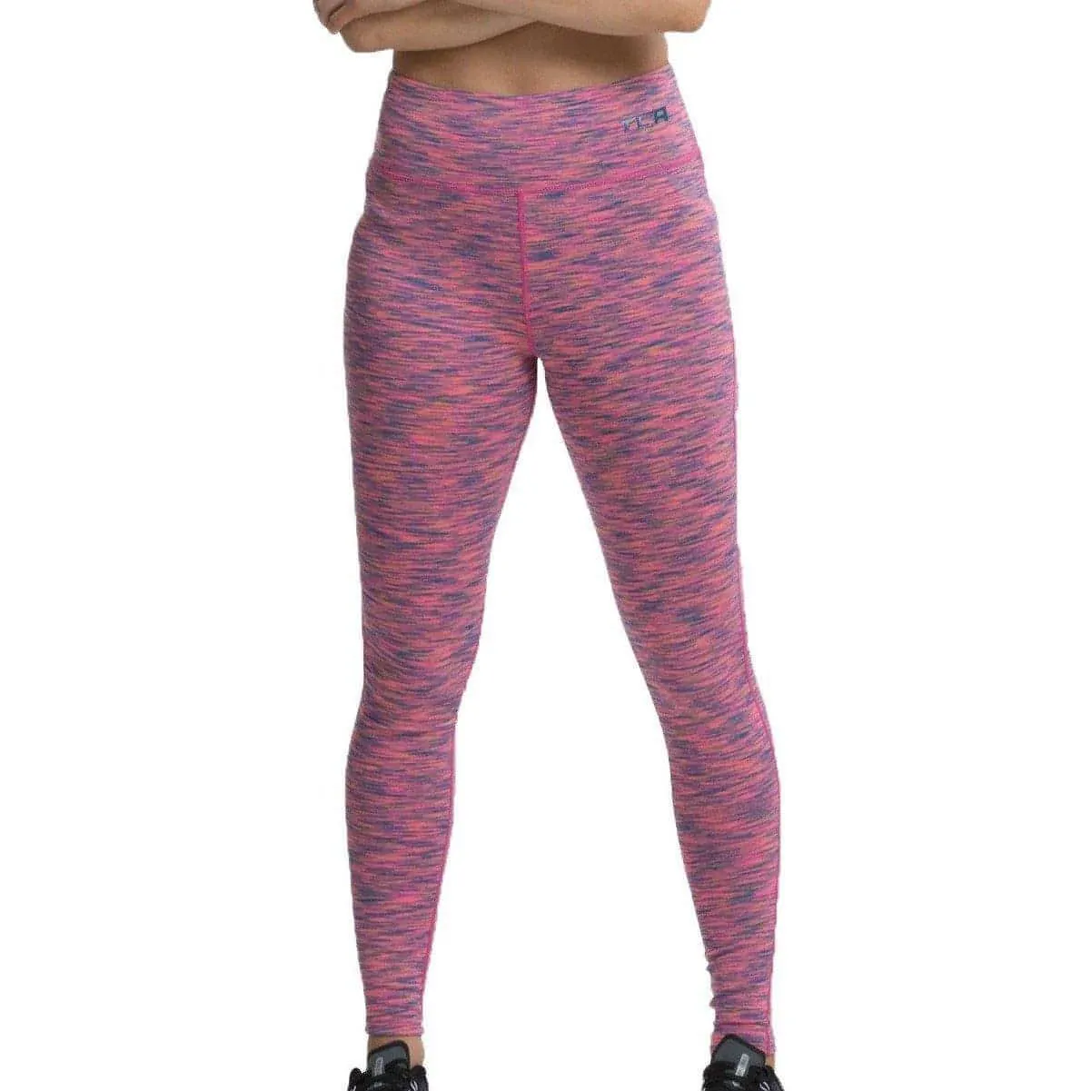 TCA SpaceKnit Premium Womens Long Running Tights - Pink No Bulk