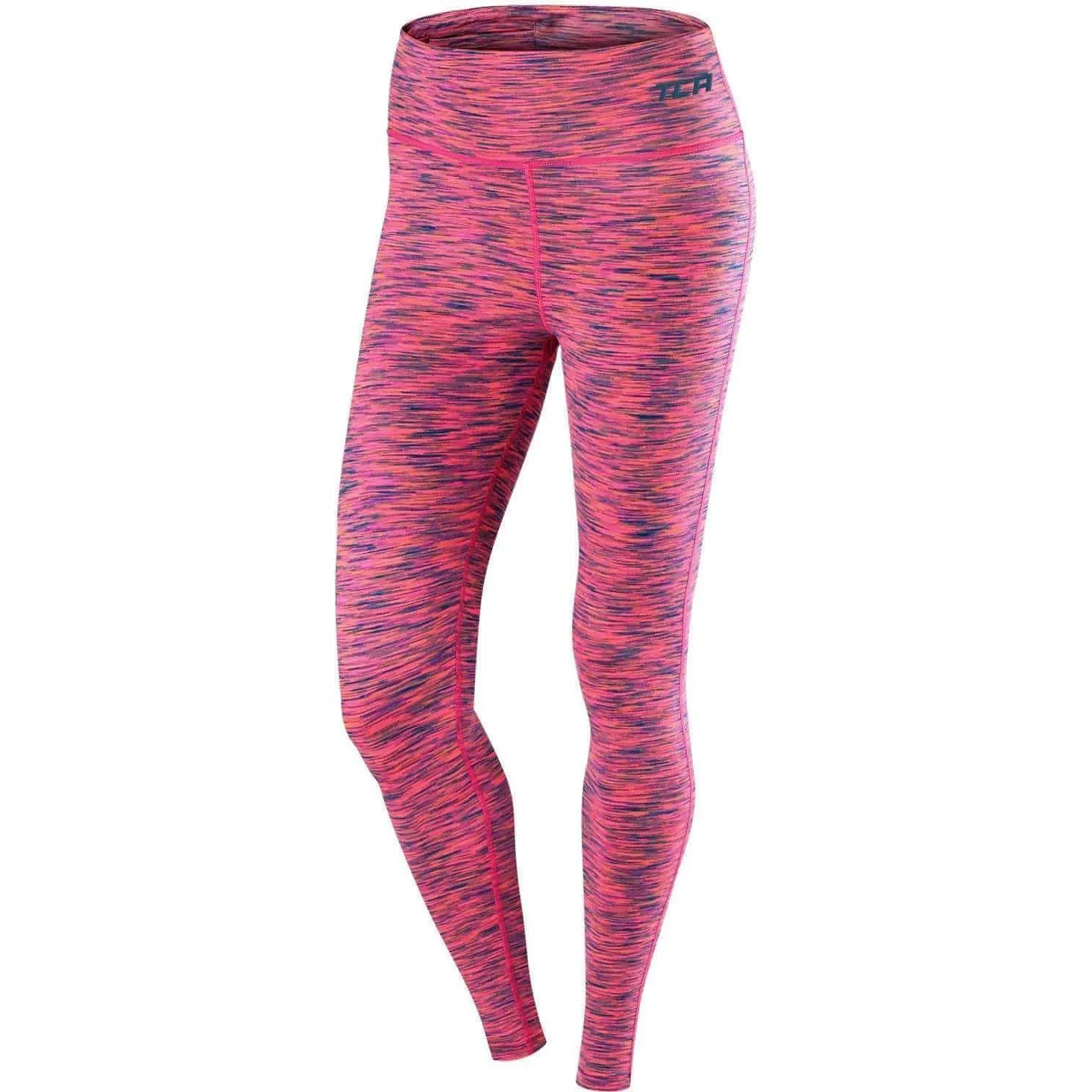 TCA SpaceKnit Premium Womens Long Running Tights - Pink wrinkle free Travel Enthusiast Moisture Wicking