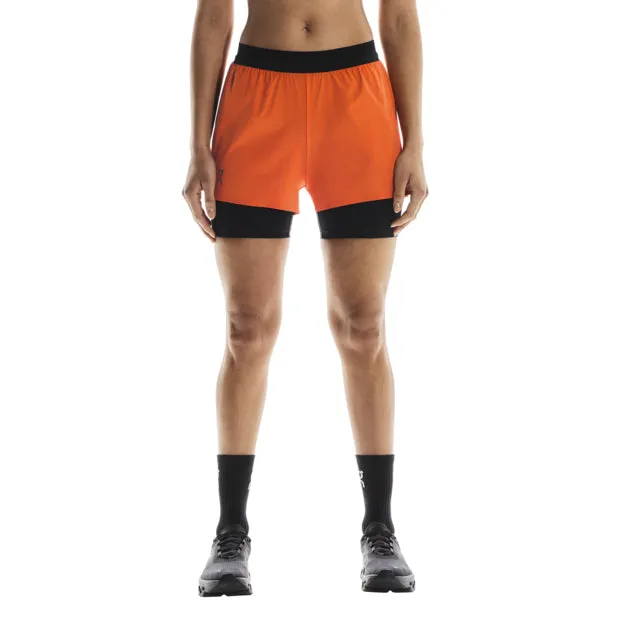 Design Glow Women's 3 Inch Performance 2 in 1 Shorts Flame