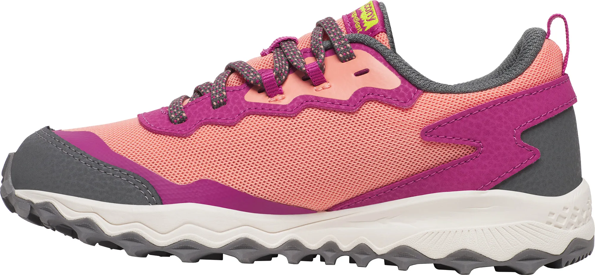 Saucony Peregrine KDZ Shield Junior Trail Running Shoes - Pink Energy Cell Technology
