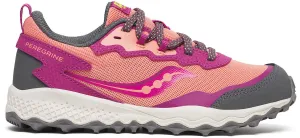 Saucony Peregrine KDZ Shield Junior Trail Running Shoes - Pink half - marathoning footwear