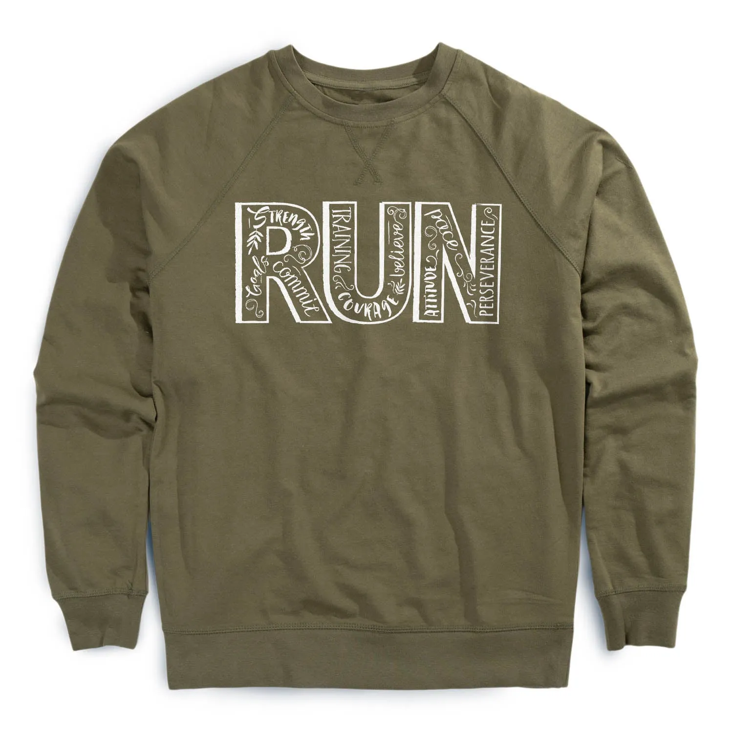 Running Raglan Crew Neck Pullover - Run With Inspiration Versatile Dress Tough Core