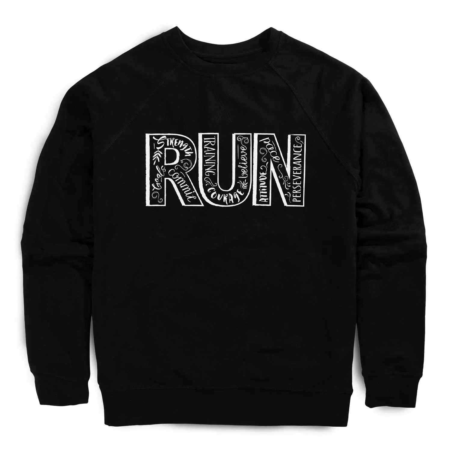 Running Raglan Crew Neck Pullover - Run With Inspiration Farm Glow Star Soul