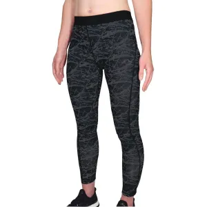Rib Knit Unisex Style Balanced feel More Mile Go For It Printed Womens Long Running Tights - Black