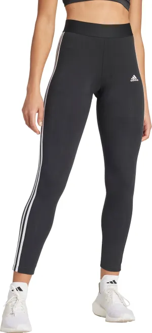 adidas 3 Stripes Womens Long Training Tights - Black Anti Odor Technology Shape Sculpting