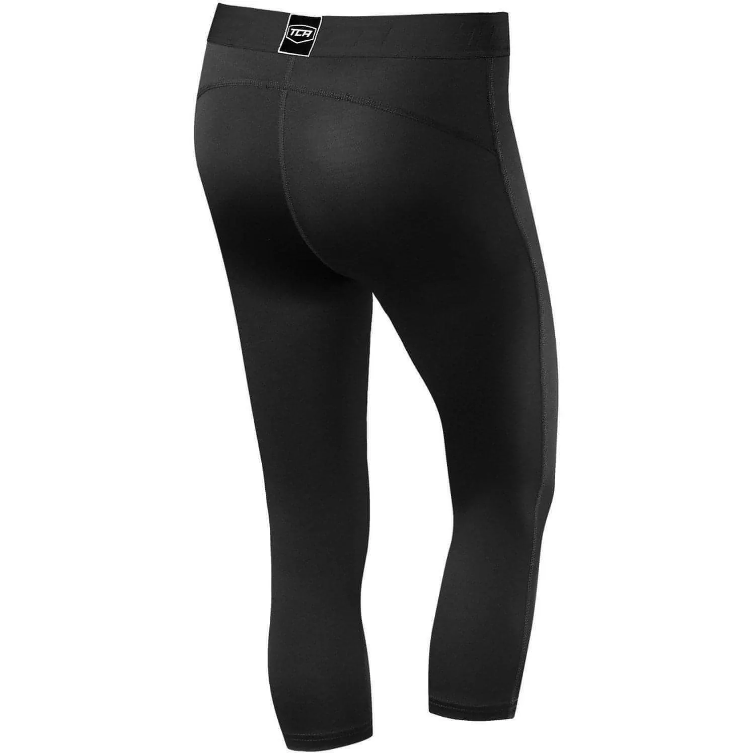 Shape Support TCA Pro Performance Endurance Womens 3/4 Capri Running Tights - Black
