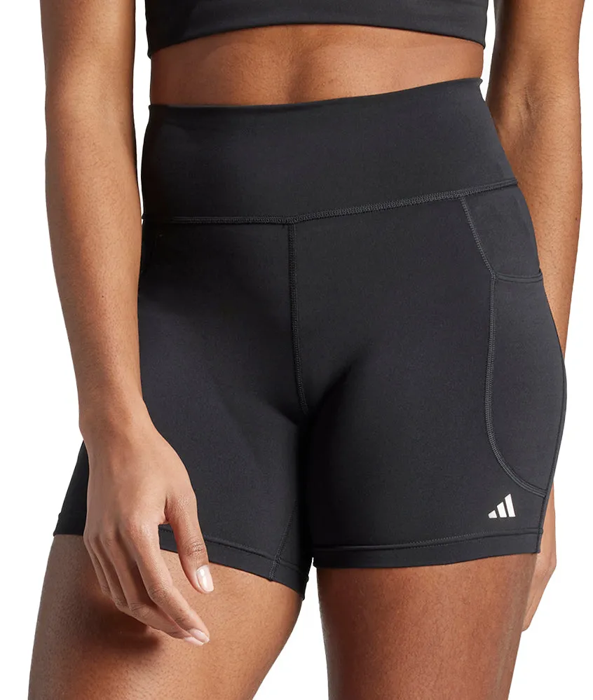 adidas DailyRun 5 Inch Womens Short Running Tights - Black Casual Style
