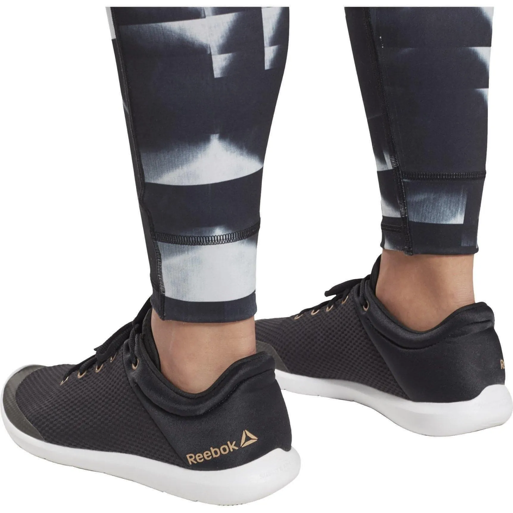 School Sports Plus Size Reebok Sudio Lux 2.0 High Rise Womens Long Training Tights - Black