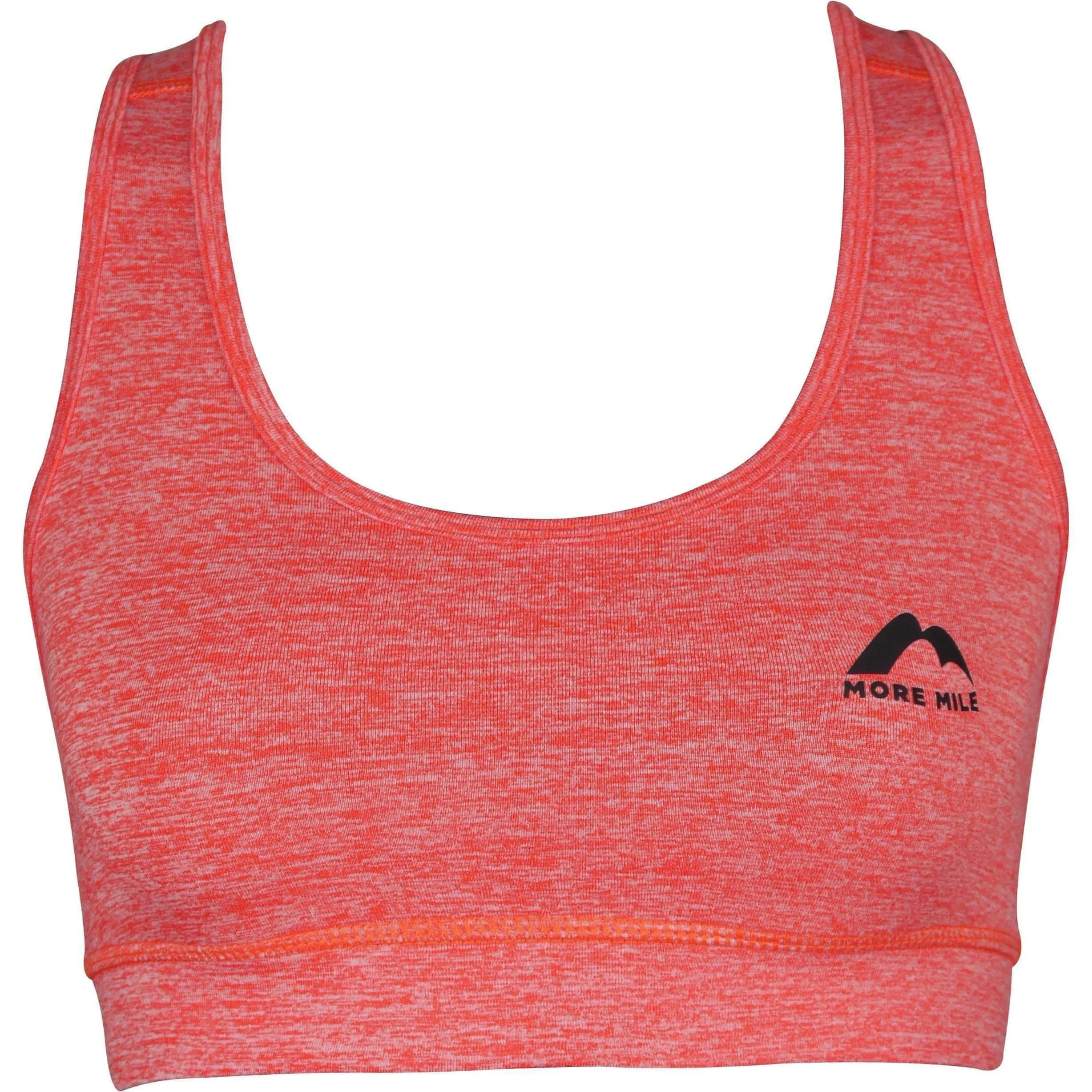 More Mile Train To Run Womens Running Crop Top - Orange Workout clothes