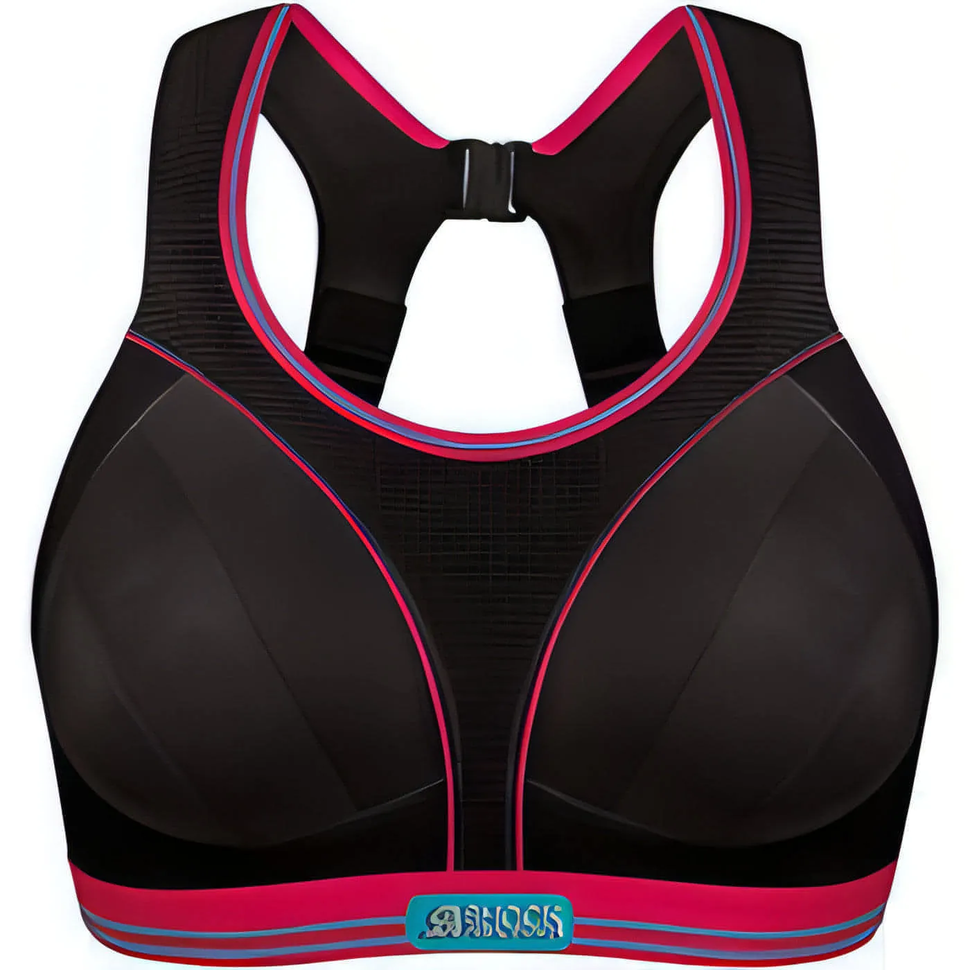 Halter neck Shock Absorber Ultimate Run Womens Sports Bra - Black