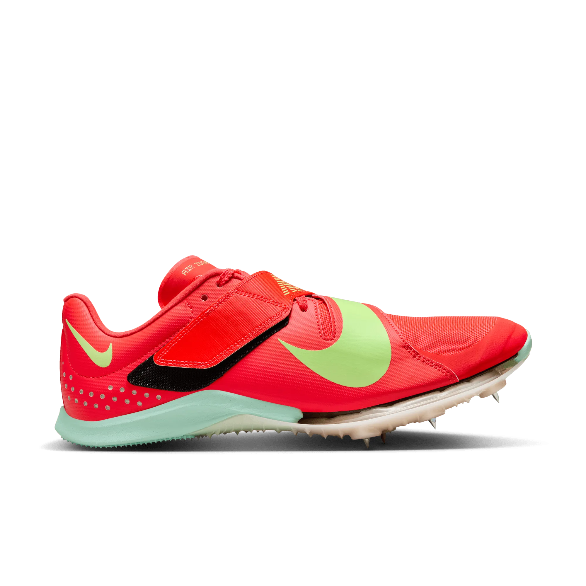 Unisex Air Zoom Long Jump Elite (600 - Bright Crimson/Washed Coral-Lime Blast) Sturdy Eyelets color - orange
