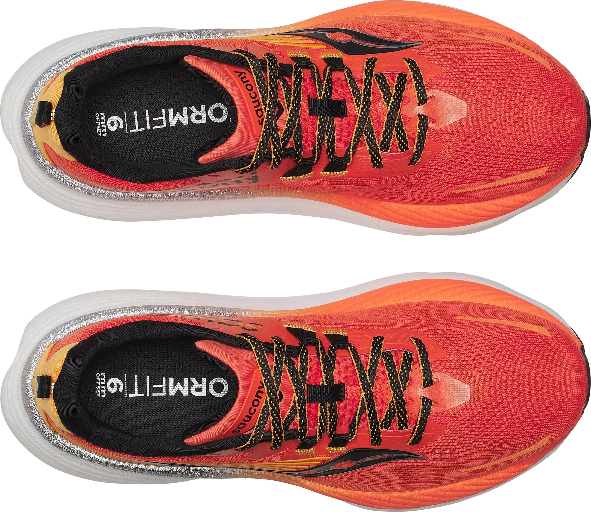 extra - narrow running wear motion - control - feature shoes Saucony Hurricane 24 Mens Running Shoes - Orange