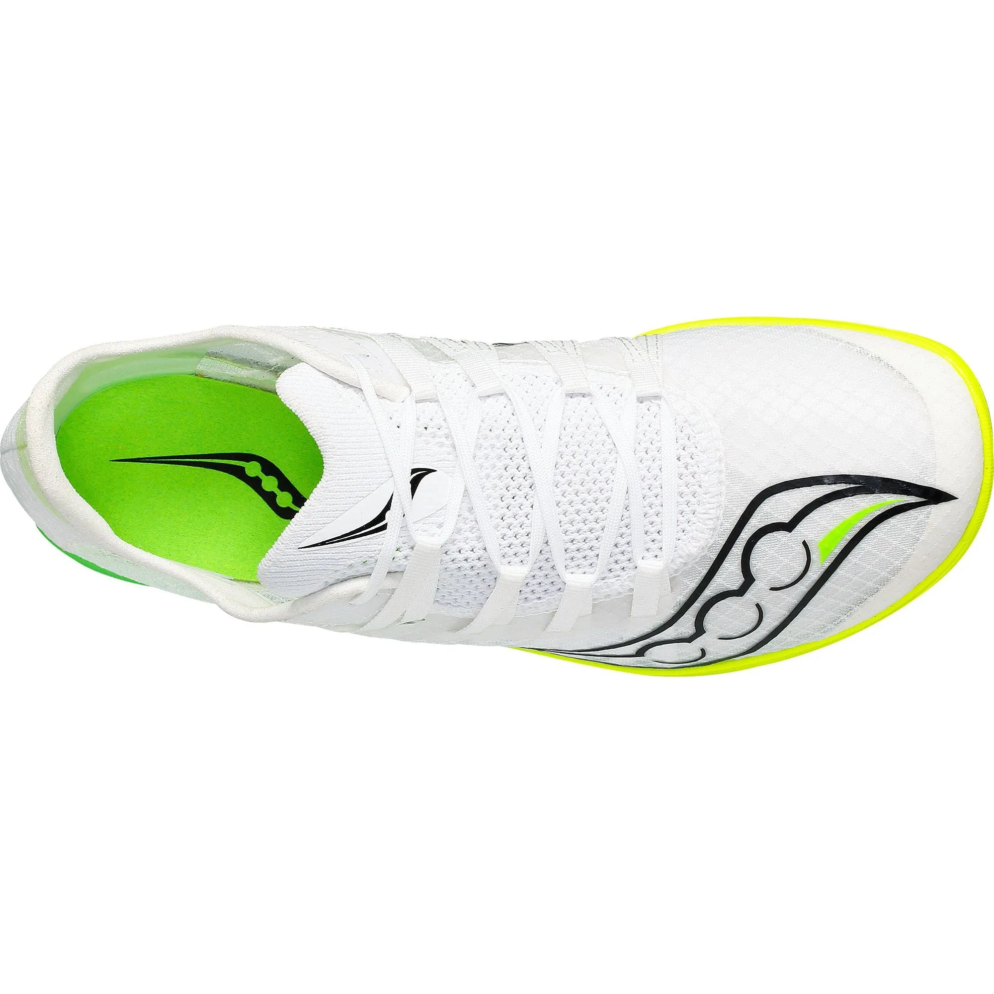 Saucony Terminal VT Mens Running Spikes - White Bounce Recovery Foam cruelty - free running shoes