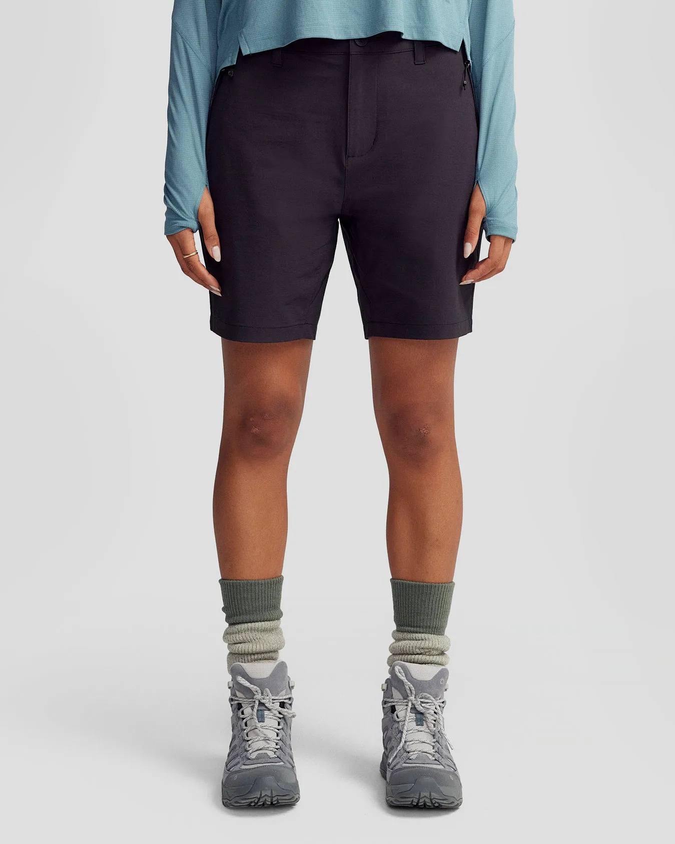 Women??s Ridge 7?? Shorts - Black Stingray StaticResistant