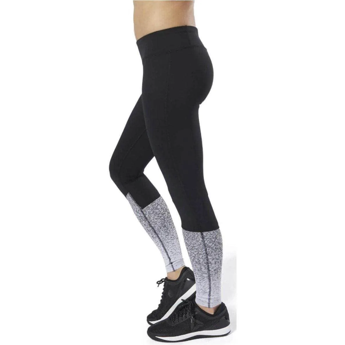 Reebok Lux Fade Womens Long Training Tights - Black Smart and Stylish