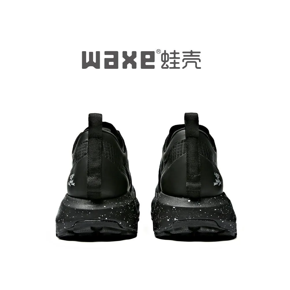 Waxe 095 Dyneema Carbon Plated Trail Running Shoes (Polar Night Black) Puncture Resistant Sole Weatherproof Design