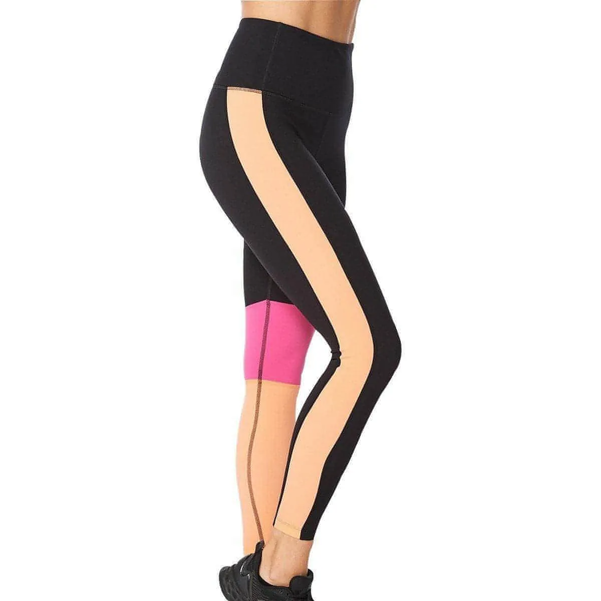 Silky Soft Solid Color 2XU Form Block Hi Rise Compression Womens Long Running Tights - Black
