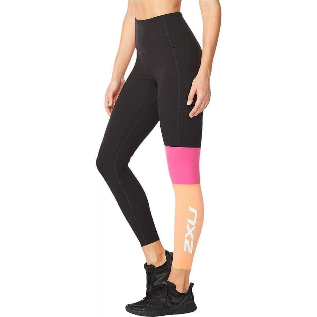 Versatile Design Eco Friendly Dye 2XU Form Block Hi Rise Compression Womens Long Running Tights - Black