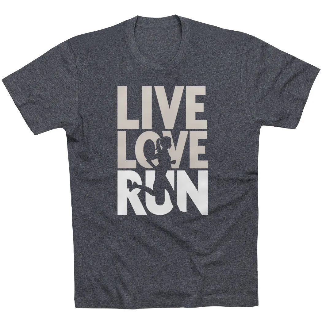 Running Short Sleeve T-Shirt - Live Love Run Silhouette SlimFit