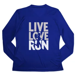 Versatile Piece Essential Piece Women's Long Sleeve Tech Tee - Live Love Run Silhouette