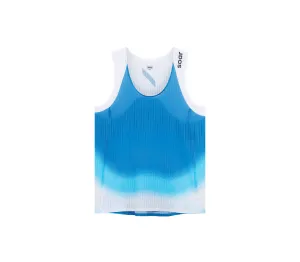 Women's Race Vest | Blue Fade Tagless Labeling Stretch woven