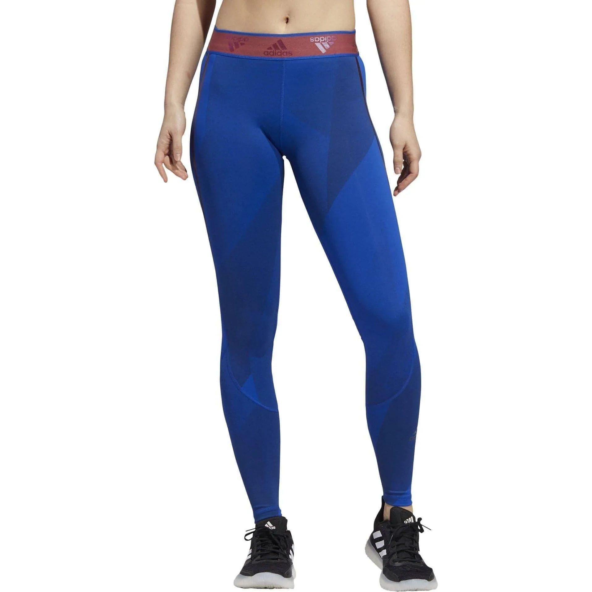 Street Comfort adidas AlphaSkin Graphic Womens Long Training Tights - Blue