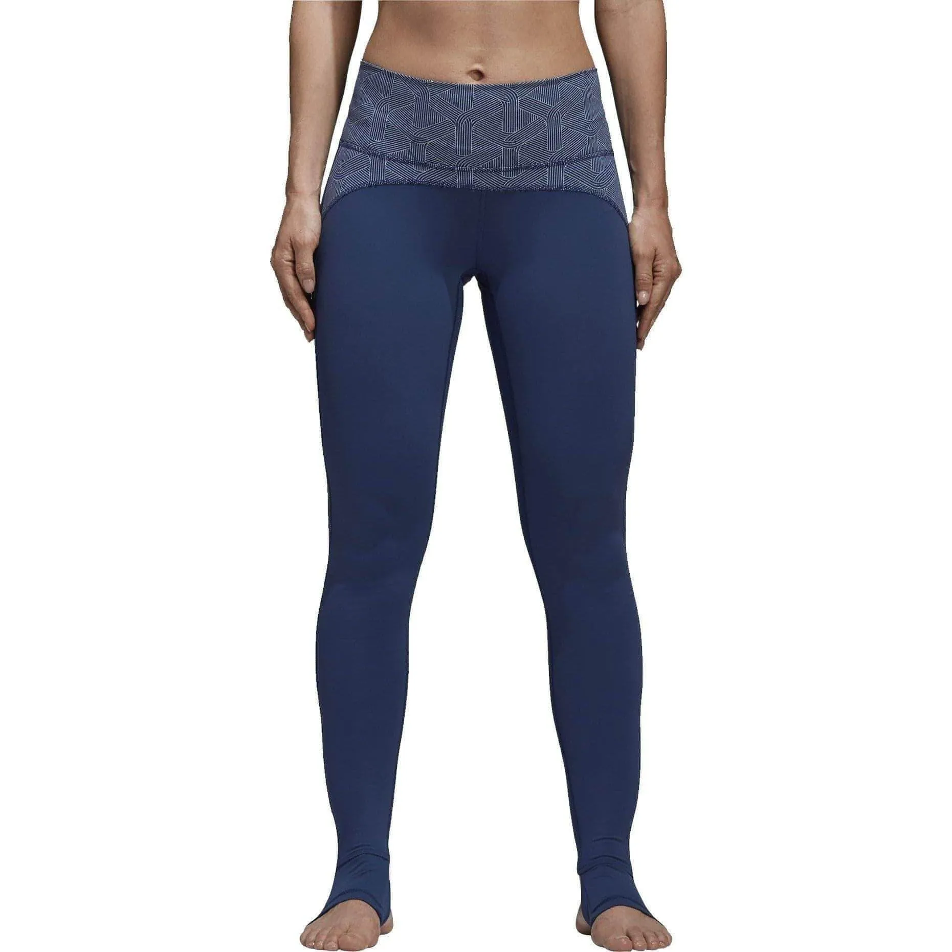 All-day Comfort Soft Waistband adidas Believe This High Rise Womens Long Yoga Tights - Blue