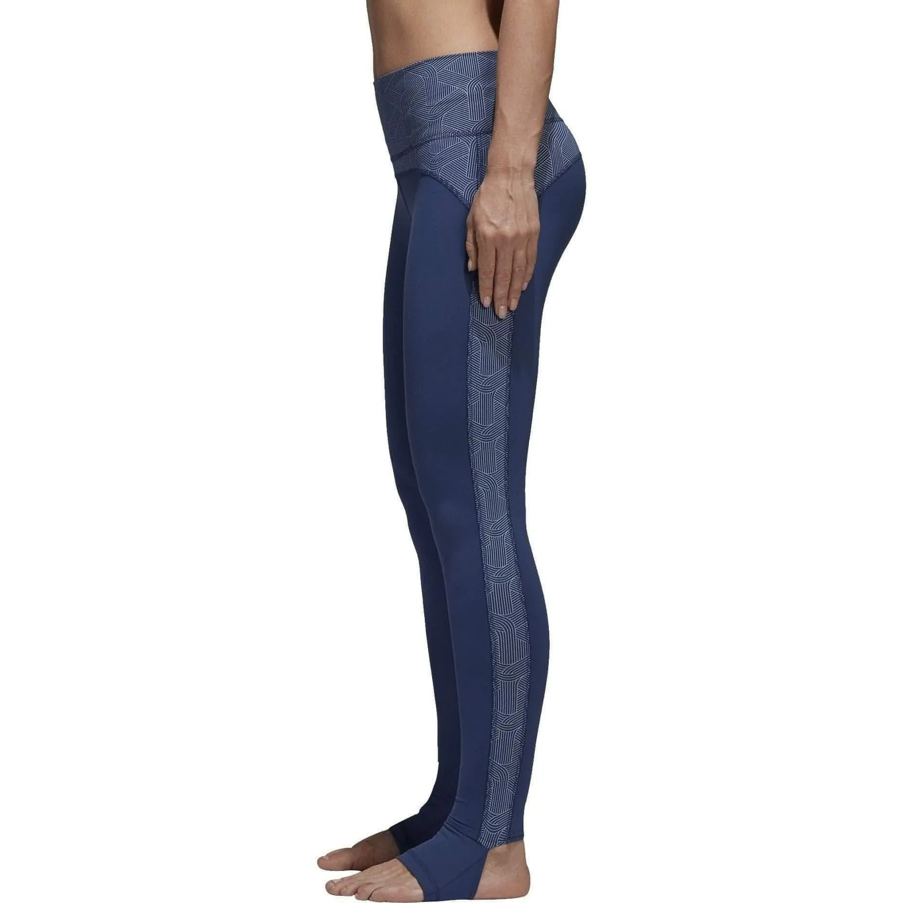 Travel Outfit Beginner Level adidas Believe This High Rise Womens Long Yoga Tights - Blue