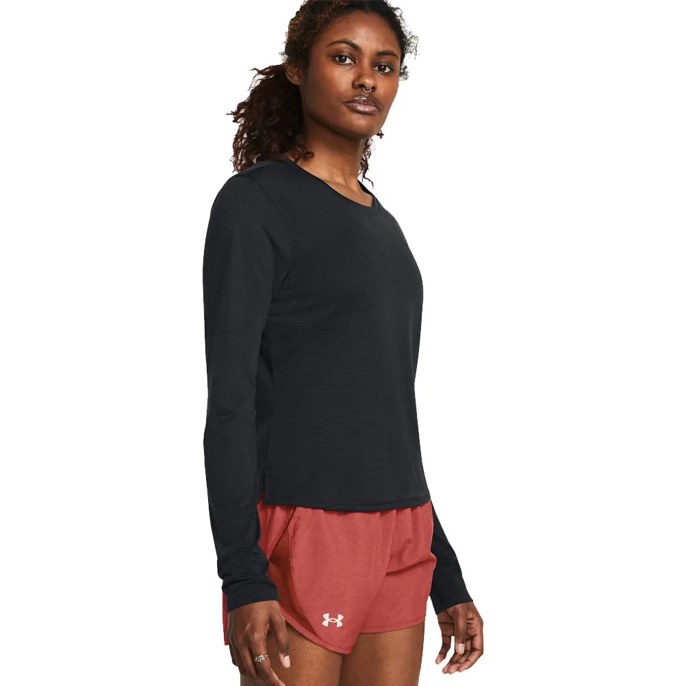 Under Armour Launch Long Sleeve Women's Running Top - Black/Reflective Casual Comfort Top Street Trend Look